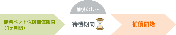 他のペット保険は待期期間の補償なし